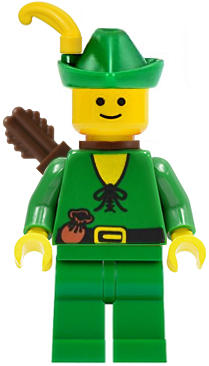 Forestman - Pouch, Green Hat, Yellow Feather, Quiver (cas123a)