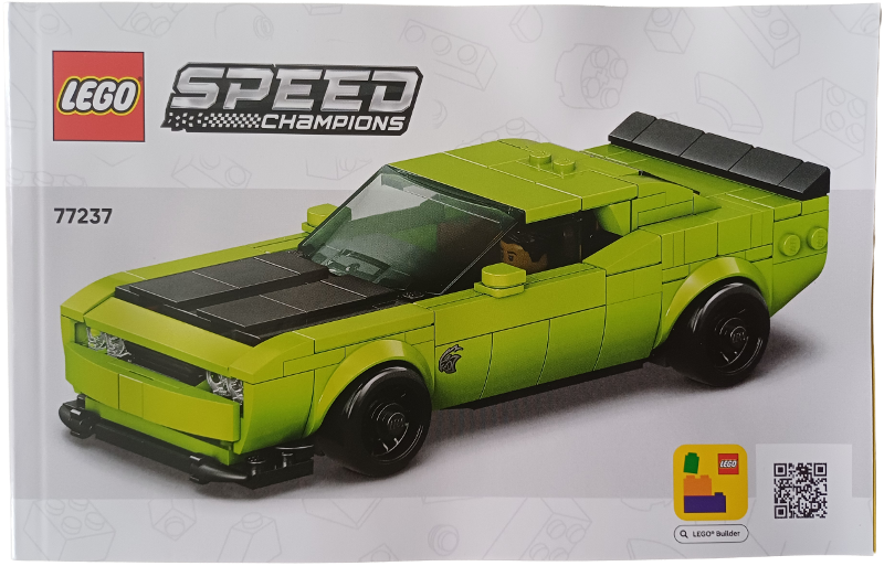 77237 Dodge Challenger SRT Hellcat (Used) LEGO Speed Champions