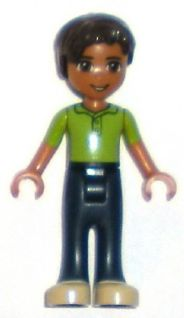 Friends Robert - Dark Blue Trousers, Lime Polo Shirt (frnd0069)