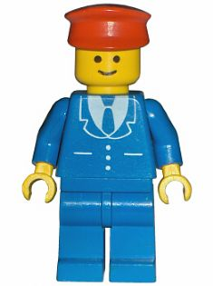 Suit with 3 Buttons Blue - Blue Legs, Red Hat (trn068)