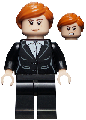Pepper Potts - Black Suit, Dark Orange Ponytail (sh0740)