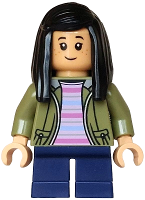 Cho Chang - Olive Green Jacket, Dark Blue Short Legs (hp576)