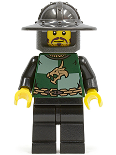 Kingdoms - Dragon Knight Quarters, Helmet with Broad Brim, Moustache and Stubble (cas456)