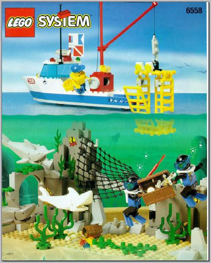 6558 Shark Cage Cove (Used) LEGO Town