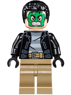 Masked Robber - Green Mask, Striped Shirt (sh0421)