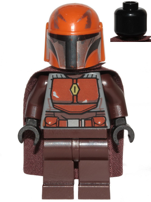 Mandalorian Tribe Warrior (Pen Varad) - Male, Dark Brown Cape, Dark Orange Helmet (sw1079)