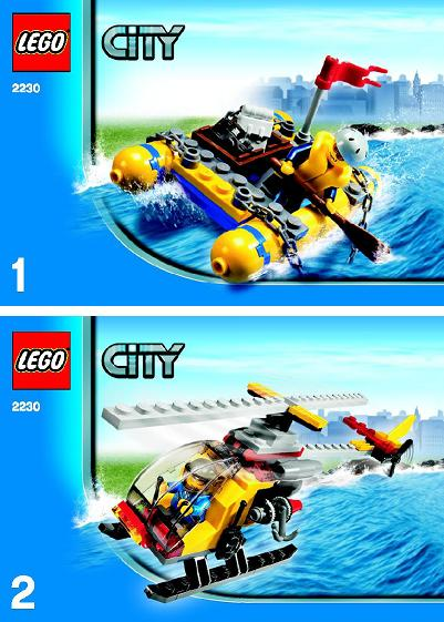 2230 Helicopter and Raft (Used) LEGO Town