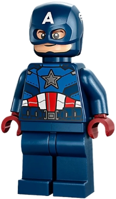 Captain America - Dark Blue Suit with Dark Blue Belt, Dark Red Hands, Helmet (sh0852)