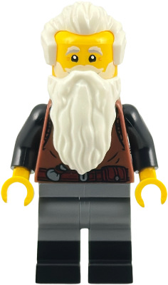 Wolfpack - Male, Dark Bluish Gray Legs with Black Boots, White Beard and Hair (bdp276)