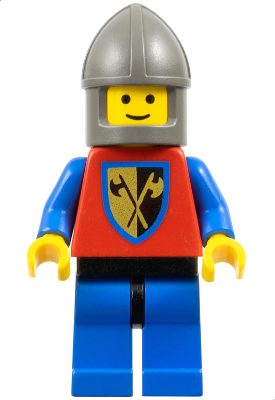 Crusader Axe - Blue Legs with Black Hips, Dark Gray Chin-Guard (cas107)