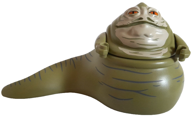 Jabba the Hutt - Olive Green, Tan Face, Dark Bluish Gray Wrinkles (sw1388)