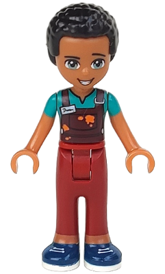 Friends Dean - Dark Red Trousers, Dark Turquoise Overalls Top (frnd0262)