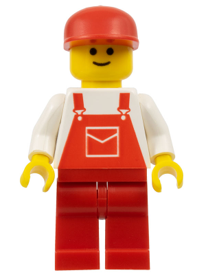 Overalls Red with Pocket, Red Legs, Red Cap (ovr008)