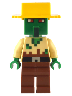 Zombie Villager - Tan Torso, Yellow Hat (min135)