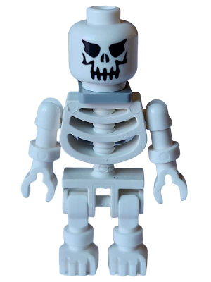 Skeleton - Evil Skull, Floppy Arms, Light Bluish Gray Neck Bracket (gen174)