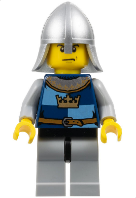 Fantasy Era - Crown Knight Quarters, Helmet with Neck Protector, Scowl (cas362)
