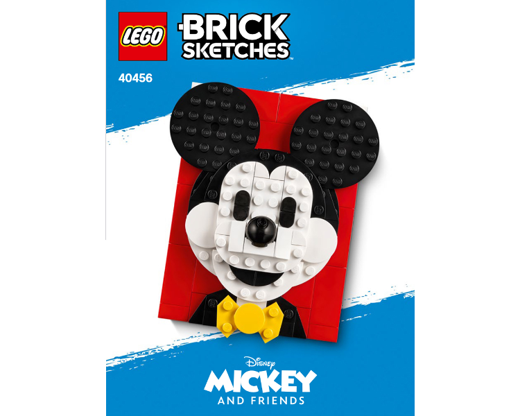 40456 Mickey Mouse (Used) LEGO Brick Sketches