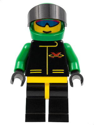 Extreme Team - Green, Black Legs with Yellow Hips, Green Helmet Plain (ext006)