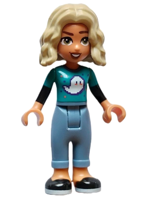 Friends Nova - Dark Turquoise Shirt, Sand Blue Trousers with Cuffs, Black Shoes (frnd0596)