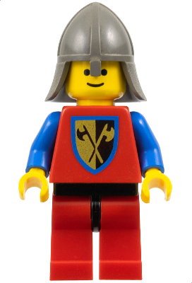 Crusader Axe - Red Legs with Black Hips, Dark Gray Neck-Protector (cas111)