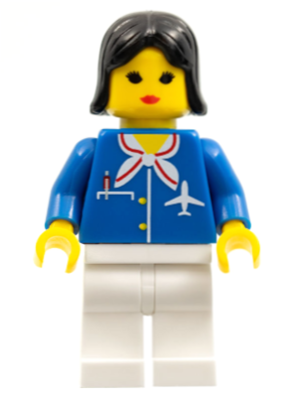 Airport - Blue with Scarf, Black Female Hair (Reissue) (air010b)