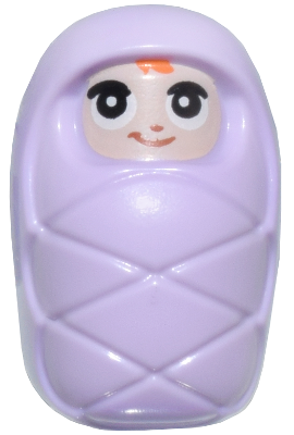 Baby / Infant - with Stud Holder on Back with Smiling Face, Large Eyes and Orange Hair Pattern (Baby Ella) (6483678) (frnd0762)