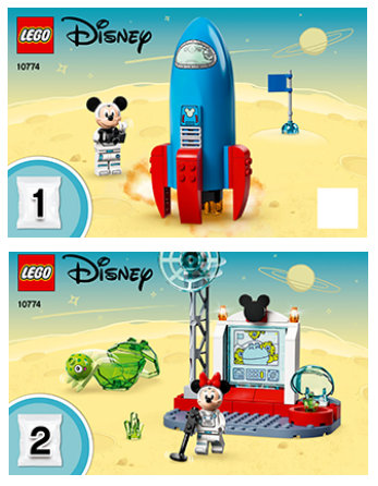 10774 Mickey Mouse & Minnie Mouse's Space Rocket (Certified) LEGO Disney
