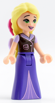 Rapunzel - Mini Doll, Lavender and Magenta Bows, Dark Purple Skirt (dp055)