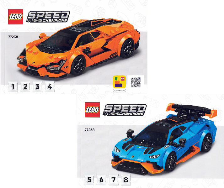77238 Lamborghini Revuelto & Lamborghini Huracan STO (Certified) LEGO Speed Champions