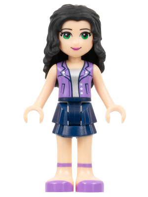 Friends Emma - Dark Blue Layered Skirt, Medium Lavender Vest (frnd0121)