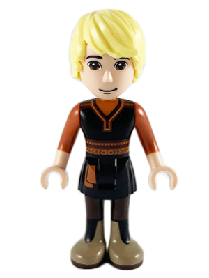 Kristoff - Black Tunic, Dark Orange Shirt, Dark Tan Boots (dp072)