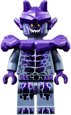 Stone Stomper - Fully Cracked Open Chest and Legs, Open Mouth, Dark Purple Gargoyle Horns and Shoulder Pads Armor (nex102)