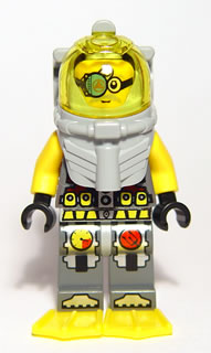 Atlantis Diver 7 - Brains - With Yellow Flippers and Trans-Yellow Visor (atl023)