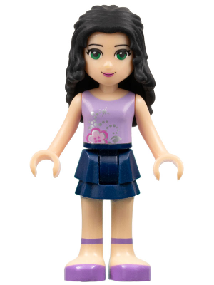 Friends Emma - Dark Blue Layered Skirt, Lavender Top (frnd0011)