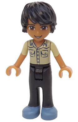 Friends Matthew - Black Trousers, Khaki Shirt (frnd0112)