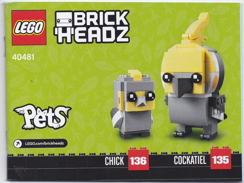 40481 Cockatiel (Used) LEGO BrickHeadz