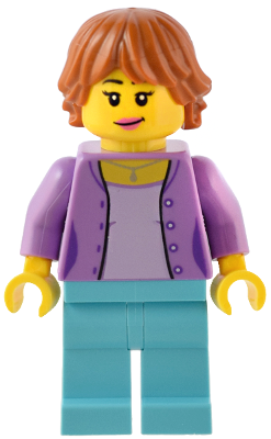 Traveler - Female, Medium Lavender Jacket, Medium Azure Legs, Dark Orange Hair (bdp091)