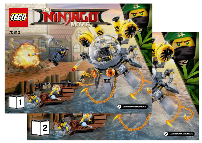 70610 Flying Jelly Sub (Used) LEGO The LEGO Ninjago Movie