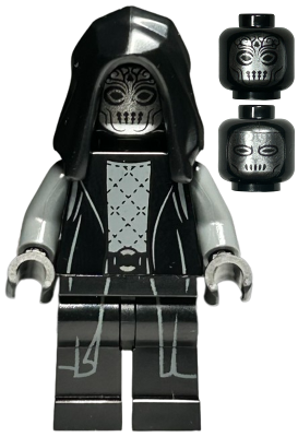Death Eater - Black Hood, Dark Bluish Gray Arms, Double Cheek Lines / Squinting Eyes (hp453)