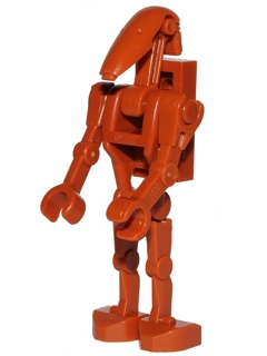 Battle Droid - Dark Orange, Angled Arm and Straight Arm, 1 x 2 Plate on Back (sw0467b)