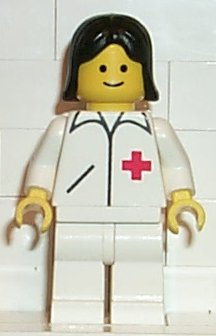 Doctor - Straight Line, White Legs, Black Female Hair (doc004)