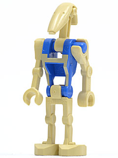 Battle Droid Pilot - Blue Torso with Tan Insignia, Angled Arm and Straight Arm (sw0360)