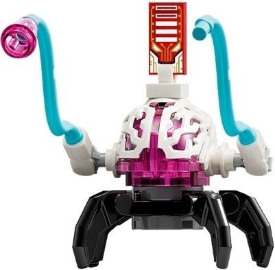 Cyber Brain Spider - 4 Legs, Medium Azure Appendages, Black Claws (drm095)