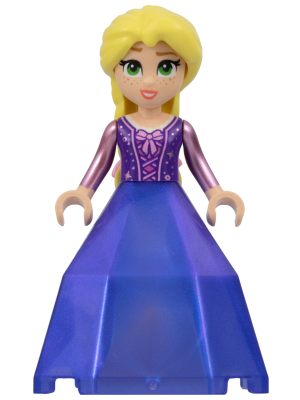 Rapunzel - Mini Doll, 2 Bright Pink Flowers, Diamond Dress Container Bottom (dp167)