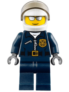 Police - City Motorcycle Officer, Silver Sunglasses (cty0449)