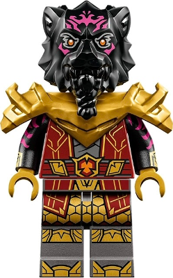 Lord Ras - Dark Red Robe, Pearl Gold Shoulder Armor (njo0812)