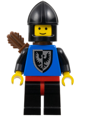 Black Falcon - Black Legs with Red Hips, Black Chin-Guard, Quiver (cas005)