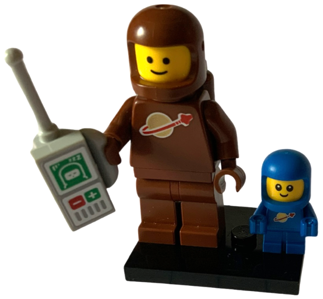 Brown Astronaut and Spacebaby - Series 24 Collectible Minifigure (col24-3)