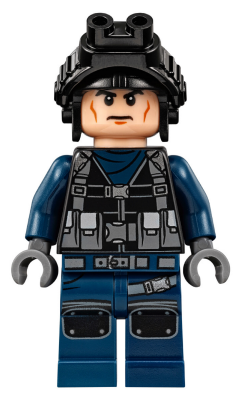 ACU Guard - Male, Black Aviator Cap with Black Night Vision Goggles, Light Nougat Head (jw036)