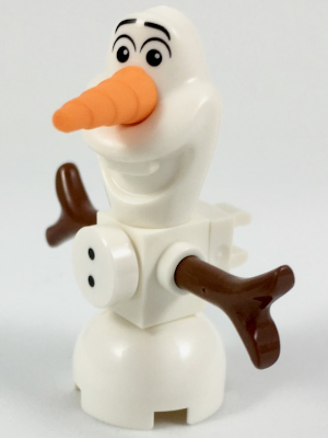Olaf, Buttons, Clip on Back - Brick Built (dp054)